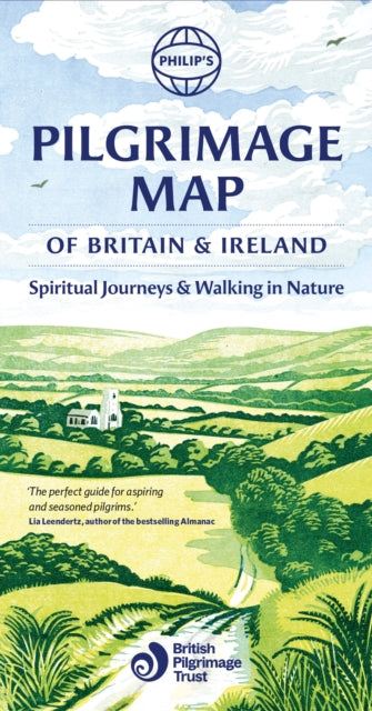 Philip’s Pilgrimage Map of Britain and Ireland : Spiritual Journeys and Walking in Nature - 9781849077293