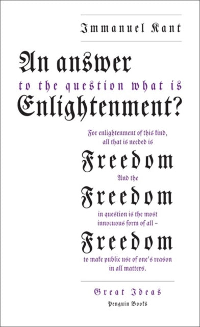 An Answer to the Question: 'What is Enlightenment?' - 9780141043883