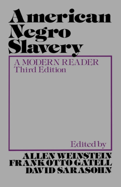 American Negro Slavery - 9780195024708