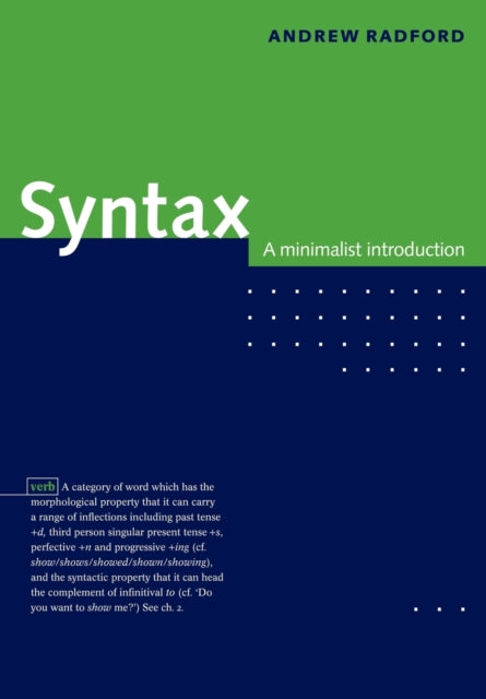 Syntax : A Minimalist Introduction - 9780521589147