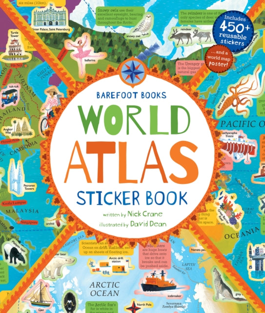World Atlas Sticker Book - 9781782858300