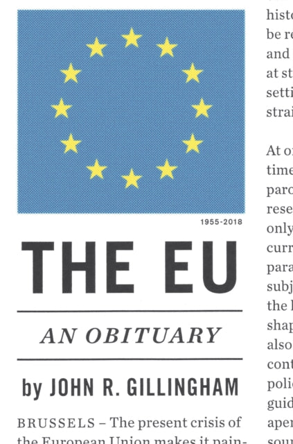 The EU : An Obituary - 9781784784249