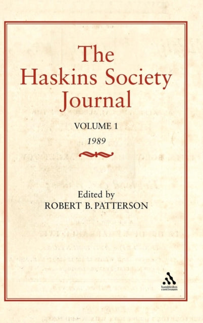 Haskins Society Journal Studies in Medieval History : Volume 1 - 9781852850319