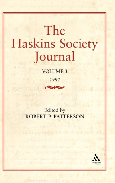 Haskins Society Journal Studies in Medieval History : Volume 3 - 9781852850616