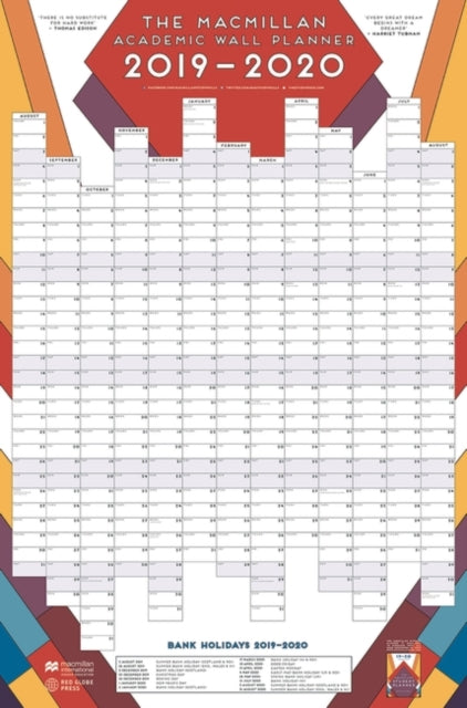 The Macmillan Academic Wall Planner 2019-20-9781352006094