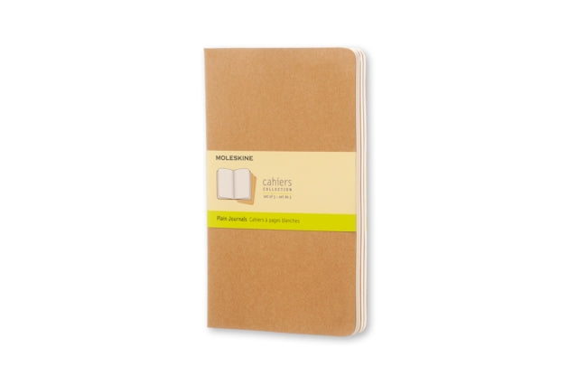 Moleskine Plain Cahier L - Kraft Cover (3 Set)-9788883705007